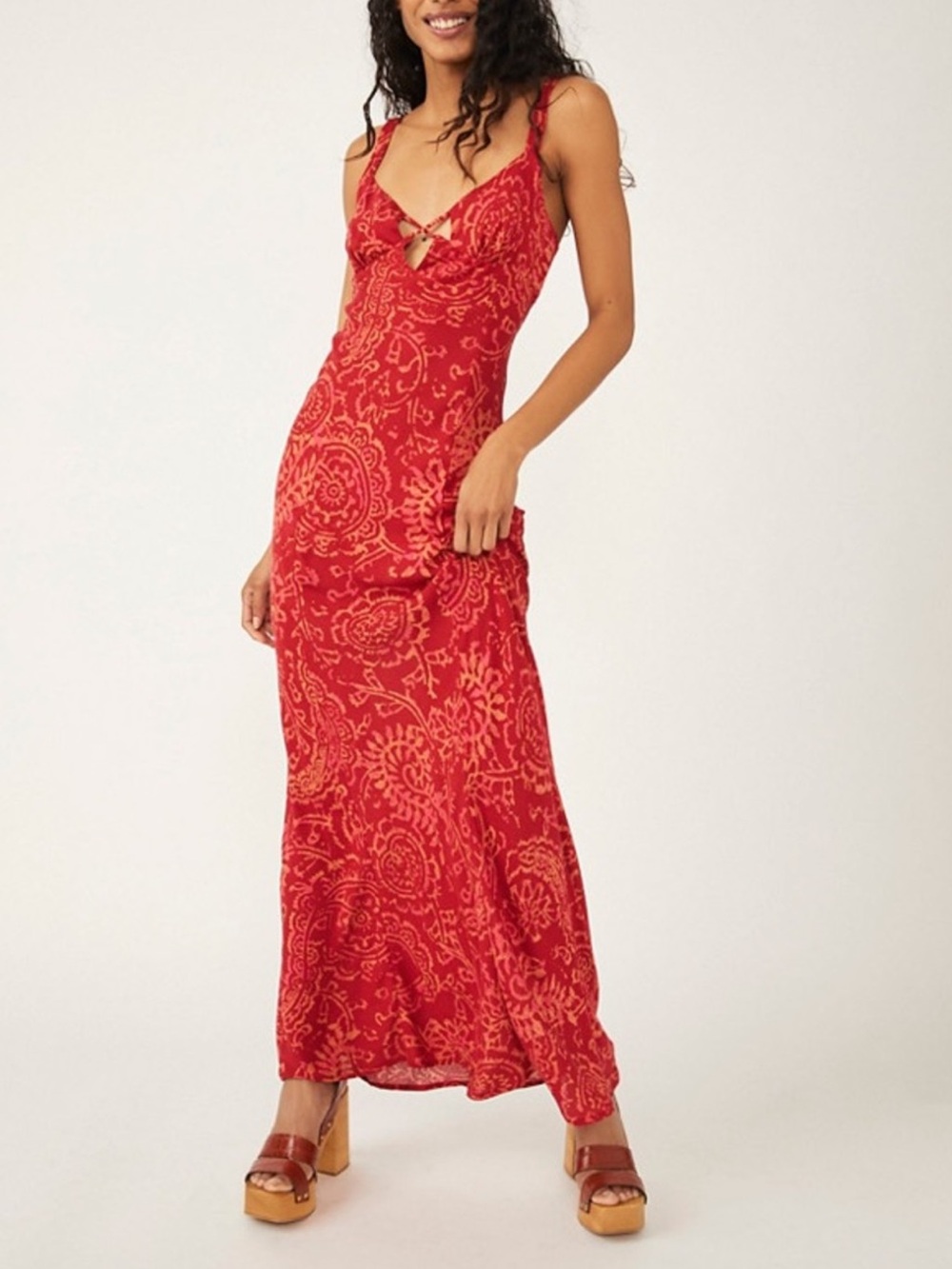 Free People Mystical Mindset Dress with Floral Motif